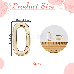 6Pcs Brass Micro Pave Clear Cubic Zirconia Spring Gate Rings&nbsp;ZIRC-DR0001-07