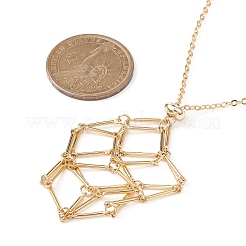 Brass Macrame Pouch Empty Stone Holder for Pendant Necklaces Making&nbsp;NJEW-JN04440-03
