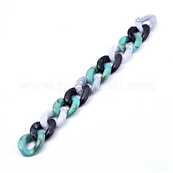 Three Tone Handmade Acrylic Curb Chain Sets&nbsp;AJEW-JB00601