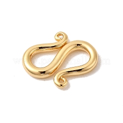 Brass S-Hook Clasps&nbsp;KK-P340-47G