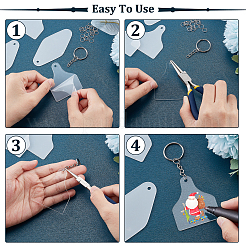 DIY Blank Charm Keychain Making Kits&nbsp;DIY-CA0004-68