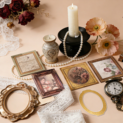 6 Sets 6 Styles Paper Self-Adhesive Photo Frame Stickers&nbsp;DIY-WR0005-69
