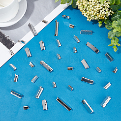 42Pcs 6 Sizes Brass Ribbon Crimp Ends&nbsp;KK-PH0009-45