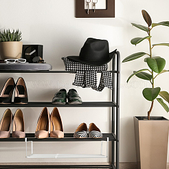 2Pcs Retractable Punch-free Plastic Shoe Rack&nbsp;ODIS-GW0001-04