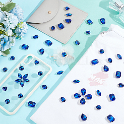AHADEMAKER 1 Set Teardrop/Horse Eye/Heart/ Flat Round/Oval/Rectangle Octagon Shape Sew on Rhinestone&nbsp;FIND-GA0005-72D