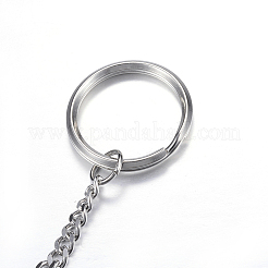 Tarnish Resistant 304 Stainless Steel Split Key Rings&nbsp;LS-STAS-G085-01