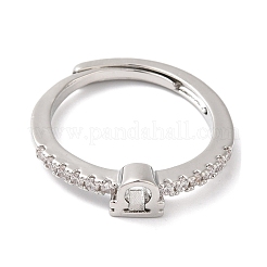 Rack Plating Brass Clear Cubic Zirconia Constellation Adjustable Rings for Women&nbsp;RJEW-S407-08P-08