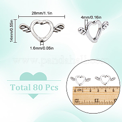 80Pcs Tibetan Style Alloy Bead Frame&nbsp;FIND-SC0011-46