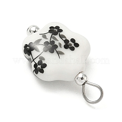 Handmade Printed Porcelain Pendants&nbsp;PALLOY-JF04401-01