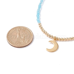 Star & Moon Pendant Necklaces Set for Teen Girl Women&nbsp;NJEW-JN03738-04