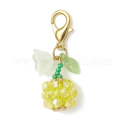 Fruit & Flowers Glass Seed Beads Pendant Decorations&nbsp;HJEW-MZ00407
