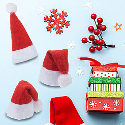 Mini Cloth Christmas Hat&nbsp;AJEW-WH0001-70