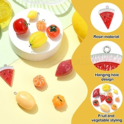 10Pcs 10 Styles Autumn Theme Resin Pendants&nbsp;FIND-YW0005-42