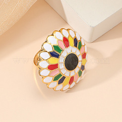 Bohemian Ethnic Style Hollow Out Flower Alloy Enamel Adjustable Rings&nbsp;JB5500