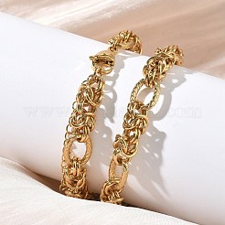 9.5MM 304 Stainless Steel Byzantine Chain Necklaces for Women Men&nbsp;NJEW-Z115-04G
