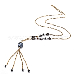 304 Stainless Steel Beaded Necklaces&nbsp;NJEW-H210-A-G