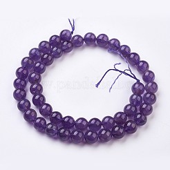 Natural Amethyst Bead Strands&nbsp;G-J376-20-8mm
