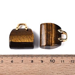 Natural Tiger Eye Pendants&nbsp;G-Q602-01G-02