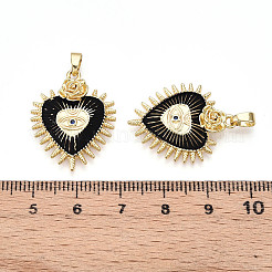 Brass Micro Pave Cubic Zirconia Pendants&nbsp;KK-N257-01B-G