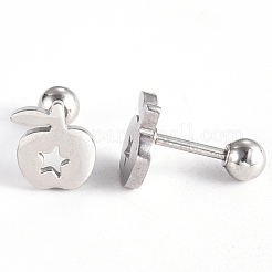 Tarnish Resistant 201 Stainless Steel Barbell Cartilage Earrings&nbsp;EJEW-R147-23
