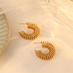 304 Stainless Steel Wire Spiral Stud Earrings&nbsp;GO7006-1
