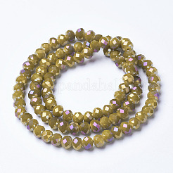 Electroplate Opaque Glass Beads Strands&nbsp;EGLA-A034-P4mm-G04