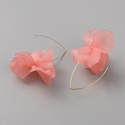 Acrylic Flower Dangle Earrings&nbsp;EJEW-WH0009-30H