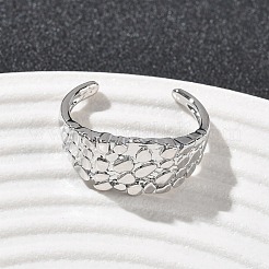 Brass Cuff Rings for Women&nbsp;RJEW-Z111-02P