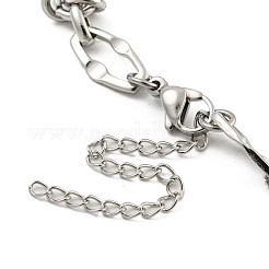 Non-Tarnish 304 Stainless Steel Oval Link Chains Bracelets for Men & Women&nbsp;BJEW-D042-18P