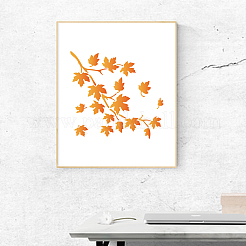 1 Set Autumn Theme PET Hollow Out Drawing Painting Stencils&nbsp;DIY-MA0001-54