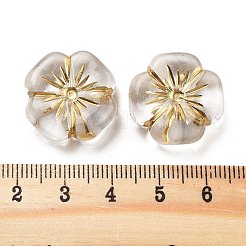 Metal Enlaced Transparent Acrylic Beads&nbsp;MACR-M045-03