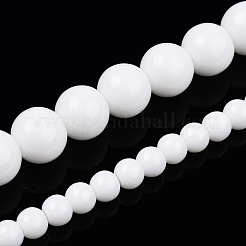 Opaque Solid Color Glass Beads Strands&nbsp;GLAA-T032-P8mm-02