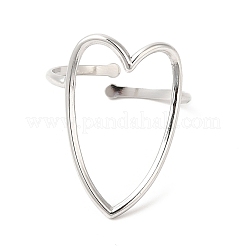 Non-Tarnish 201 Stainless Steel Open Cuff Ring&nbsp;X-RJEW-E063-47P
