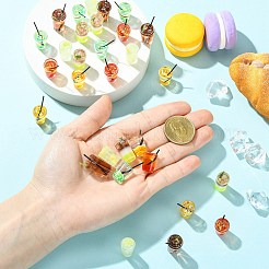 30Pcs 6 Styles 3D Drink Transparent Resin Display Decorations&nbsp;RESI-CJZ0001-03