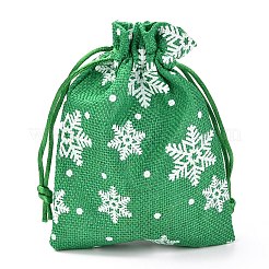 Christmas Themed Burlap Packing Pouches&nbsp;LS-ABAG-L007-01A-01