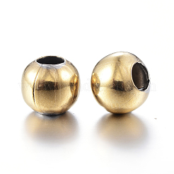 Round Ion Plating(IP) 304 Stainless Steel Beads&nbsp;STAS-F105-03-6mm
