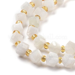 Natural White Moonstone Beads Strands&nbsp;G-P463-16