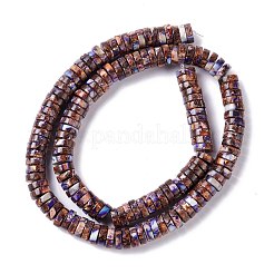 Assembled Synthetic Bronzite and Imperial Jasper Beads Strands&nbsp;G-I318-03B