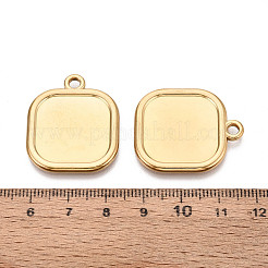 304 Stainless Steel Pendant Cabochon Settings&nbsp;STAS-N108-73G