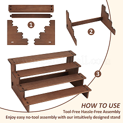 4-Tier Wood Organizer Display Riser Rack&nbsp;ODIS-WH0329-97