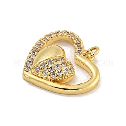 Rack Plating Brass Micro Pave Cubic Zirconia Pendants&nbsp;KK-C074-67G