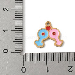 304 Stainless Steel Enamel Charms&nbsp;STAS-P388-19J-G