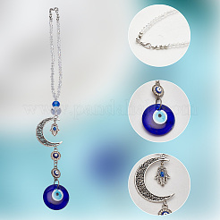 Glass & Resin & Alloy Pendant Decoration&nbsp;HJEW-DR00009