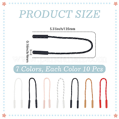 70Pcs 7 Colors Polyester Zipper Pull Rope&nbsp;FIND-CY0001-56