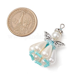 Pearlized Glass Pearl Beads  Pendants&nbsp;PALLOY-MZ00487-02