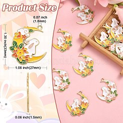 20Pcs 2 Colors Alloy Enamel Pendants&nbsp;ENAM-CJ0003-84