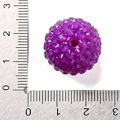Chunky Resin Rhinestone Bubblegum Ball Beads&nbsp;RESI-S259-A