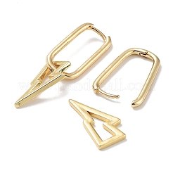 Brass Dangle Hoop Earrings&nbsp;EJEW-L269-050G