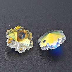 Electroplated Glass Charms&nbsp;EGLA-N006-015D
