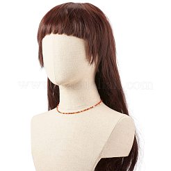 Natural Carnelian Beaded Necklaces for Women&nbsp;NJEW-JN03789-02